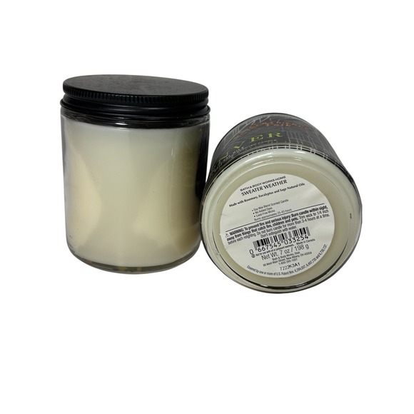Lot of 2 Bath & Body Works Denver Sweater Weather 7oz Single Wick Candles - Picture 4 of 8